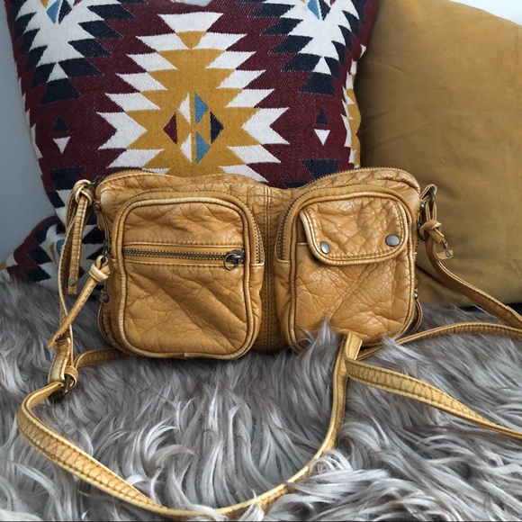 Distressed Vegan Leather Crossbody Bag - Picture 2 of 8